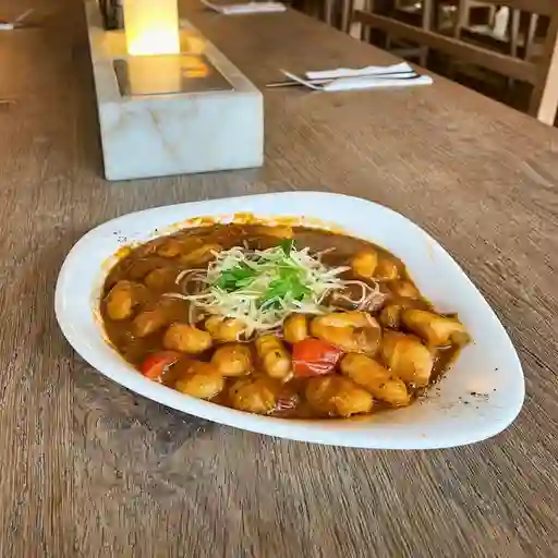 Gnocchi pomodoro y pesto