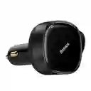 Baseus Cargador Rápido Auto 2 en 1 Cables Usb-C x 2 30W Negro