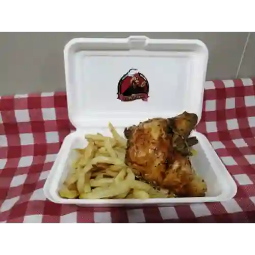 1/4 Pollo Asado + Papas Fritas