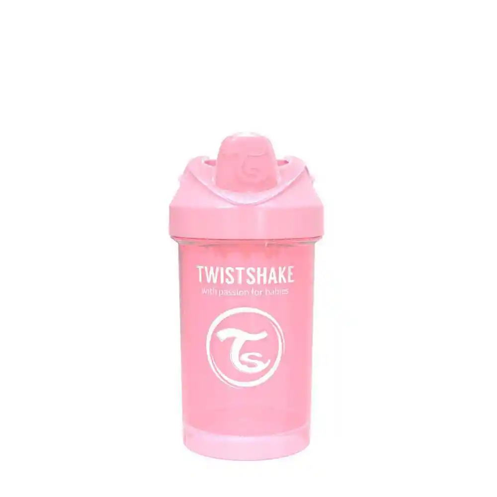 Twistshake Vaso Crawler Cup 8+M Rosado Pastel Capacidad 300 mL