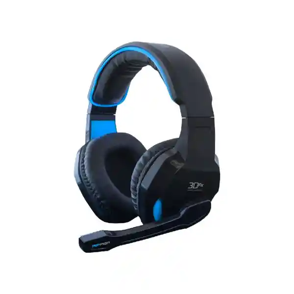 Audífonos Gamer Control Volumen Adaptador Blue Black 3.5 mm