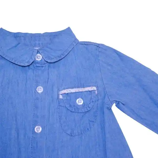 Camisa Bebe Niña Azul Pillin 3 a