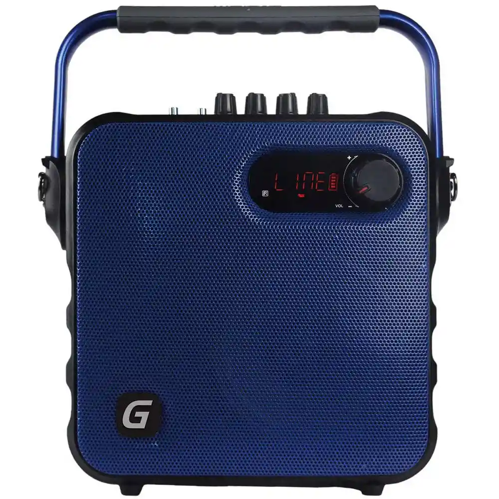 Parlante Master-g Karaoke Spbt5b Con Micrófono 30w Azul