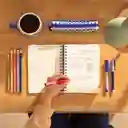 Libreta Forrada Con PU 120 Hojas Con Líneas Azul Casaideas