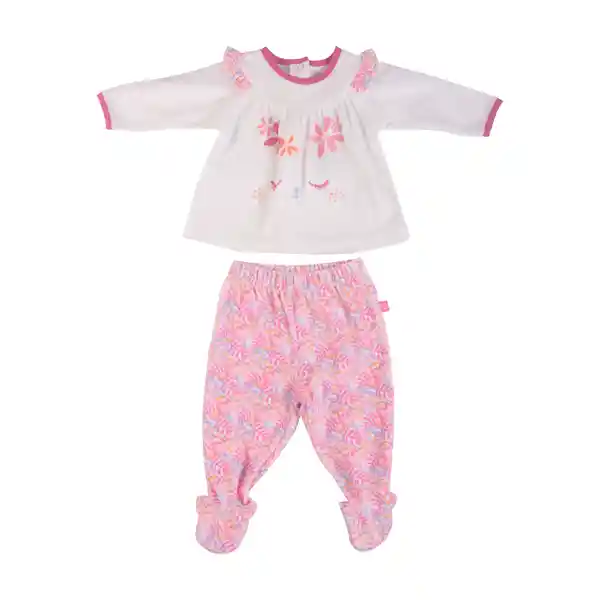 Conjunto Osito Bebé Niña Fucsia Pillin 1 M