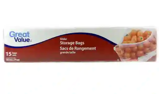 Great Value Bolsa Con Zip Grande