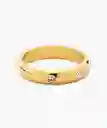 Anillo Acero Inoxidable Detalles Brillos Dorado 8 Lounge