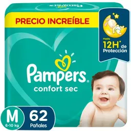 Pampers Pañales Desechables Confort Sec Talla M
