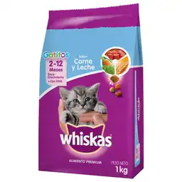 Whiskas Alimento para Gatitos Sabor a Carne y Leche