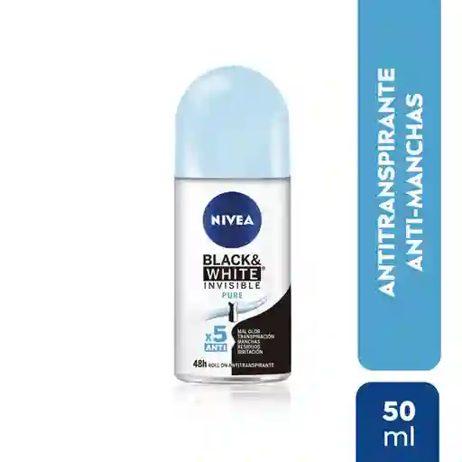 Nivea Desodorante Roll On Invisible Black & White Pure