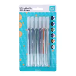 Pen Gear Lapiz Gel Glitter Bicolor