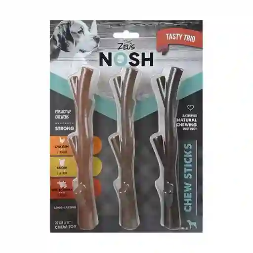 Zeus Juguete Perro Nosh Sticks Masticables 3 Sabores