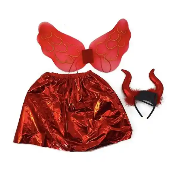 Set Faldita Diablita Niña