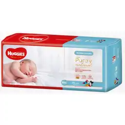 Huggies Pañales Desechables Puro y Natural Recién Nacido