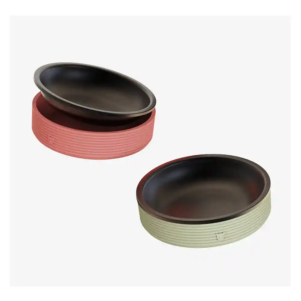 Zee.Dog Plato Para Gato Duo Bowl Terracota