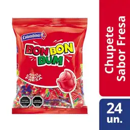 Bon Bon Bum Chupete Sabor a Fresa