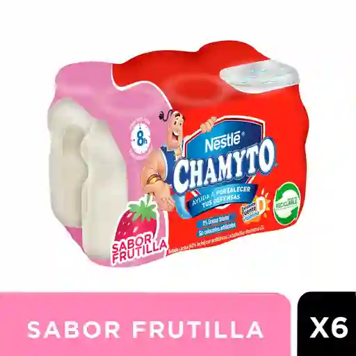 Chamyto Pack Bebida Láctea Sabor a Frutilla