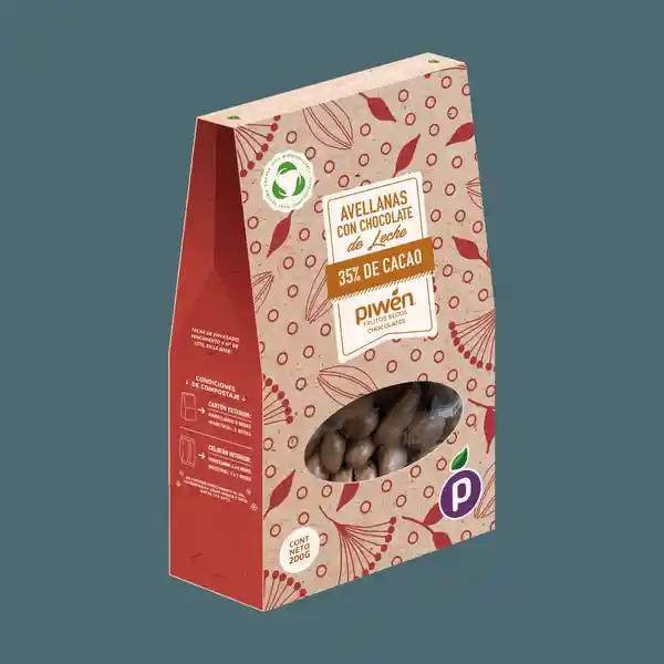 Avellana Cubierta Con Chocolate Leche Piwén