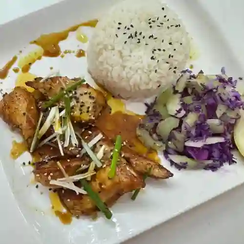 Pollo Teriyaki con Guarnición