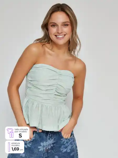 Index Blusa e S/25 Mujer Verde M IBL0228