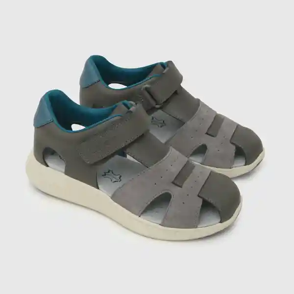 Sandalias Cuero de Niño Gris Talla 30 Colloky