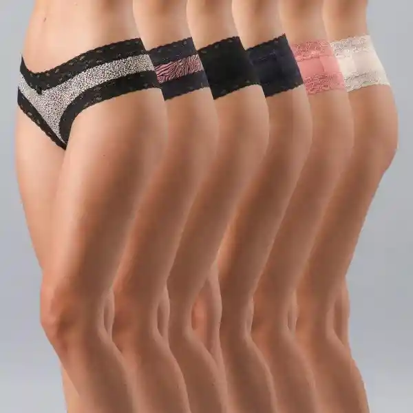 Pack Culotte Algodón Blonda Color Surtido Talla XL Flores