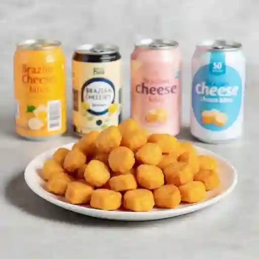 50 Bocados Queso+ 3 Bebidas Lata