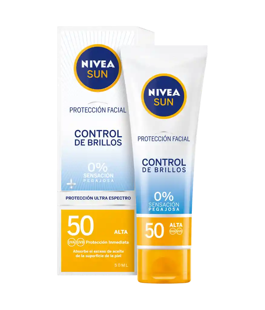 Nivea : Protector Solar Facial Sun Toque Seco Piel Grasa