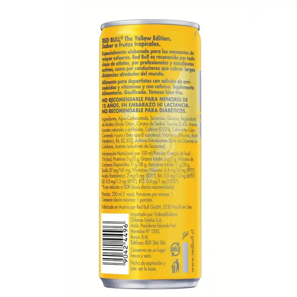 Red Bull Bebida Energética Yellow Sabor Tropical