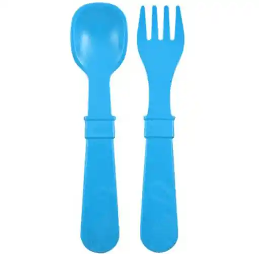 Set Tenedor y Cuchara Infantil Replay Recycled Azul