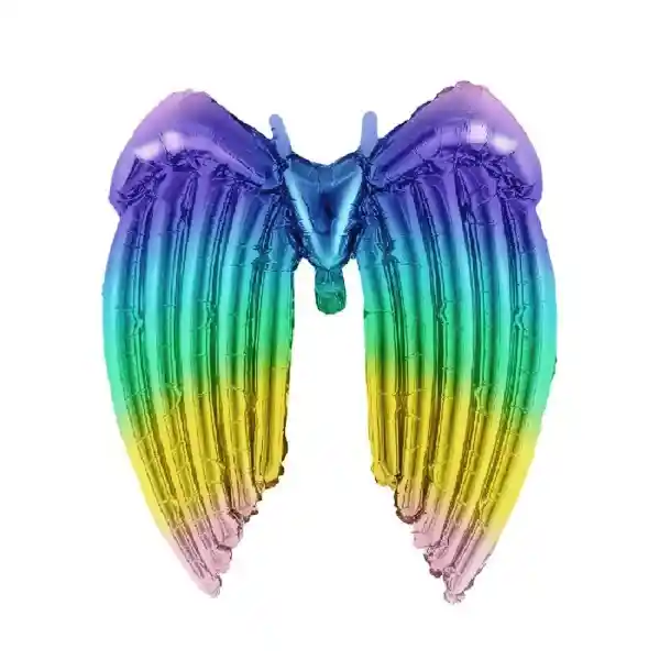 Globo Metálico Alas Arcoíris