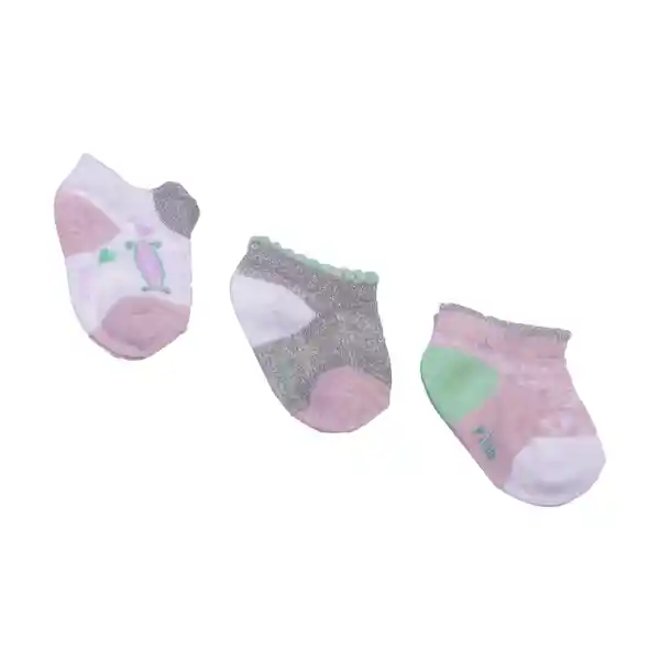 Set 3 Pzas Calcetín Bebe Niña Multicolor Pillín 3 M