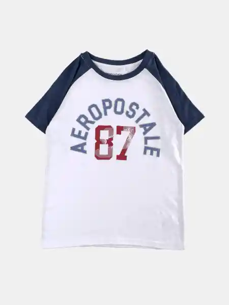 Aeropostale Polera Manga Corta Raglan O Marino 12 2992 V26