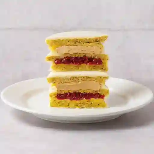 Alfajor maní/frambuesa choc. blanco