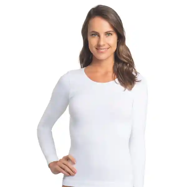 Polera Algodón Blanco Talla S/M Caffarena
