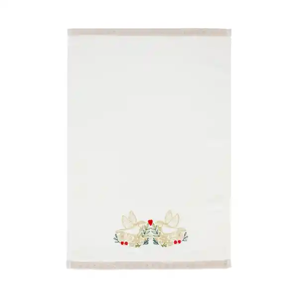 Set Toalla de Algodón Bordado Navidad Casaideas