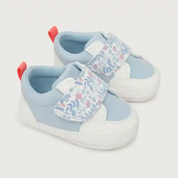 Zapatillas Urbana Velcro Print de Niña Bebé Celeste T.15 Opaline