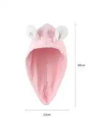 Miniso Toalla Para el Cabello Con Forma de Gorra Rosa