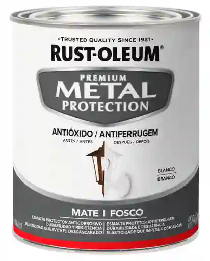 Rust Oleum Esmalte Anticorrosivo Metal Protection Blanco Mate