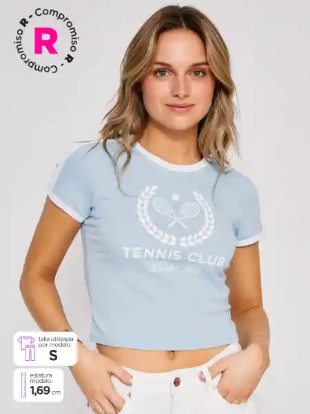 Index Polera Manga Corta Eclub Cor Celeste S S25