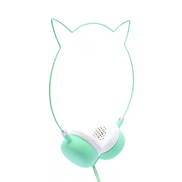 Audífonos de Diadema en Forma de Orejas de Gato Verde Miniso