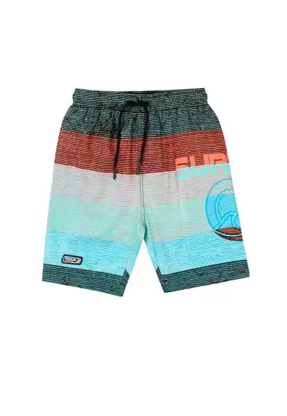 Traje de Baño Listado Beach Squad Boys Grafito Talla 02 - 287
