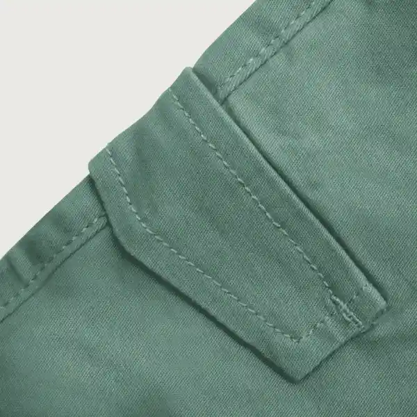 Pantalón Gabardina Niño Verde Militar Talla 3A Opaline