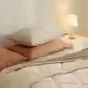 Funda de Almohada Satín 240 Hilos Beige 50 x 90 cm Casaideas