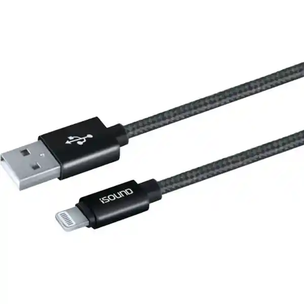 Isound Cable Lightning Heavy Duty Negro 3 m