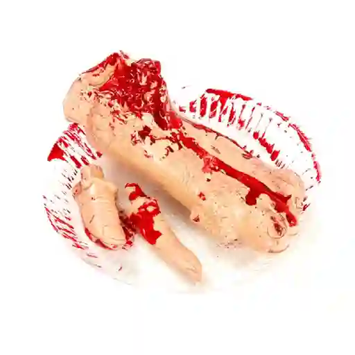 Bandeja Con Pie y Dedos Halloween