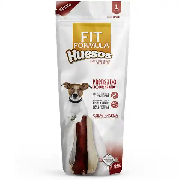 Fit Fórmula Hueso Para Perro Prensado Bicolor Grande