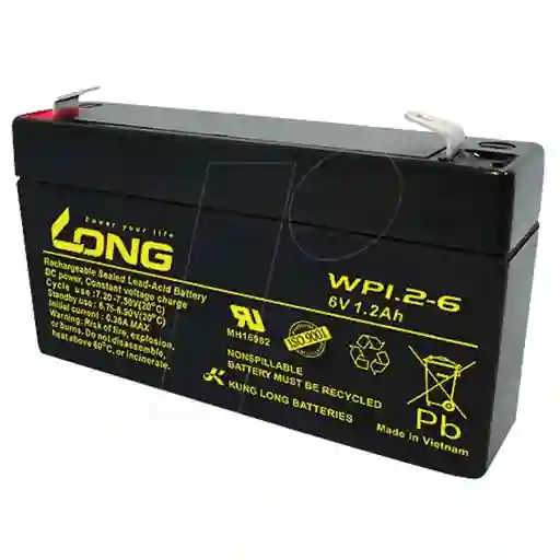Long Batería 6v 1.2 Amperes WP 1.2-6