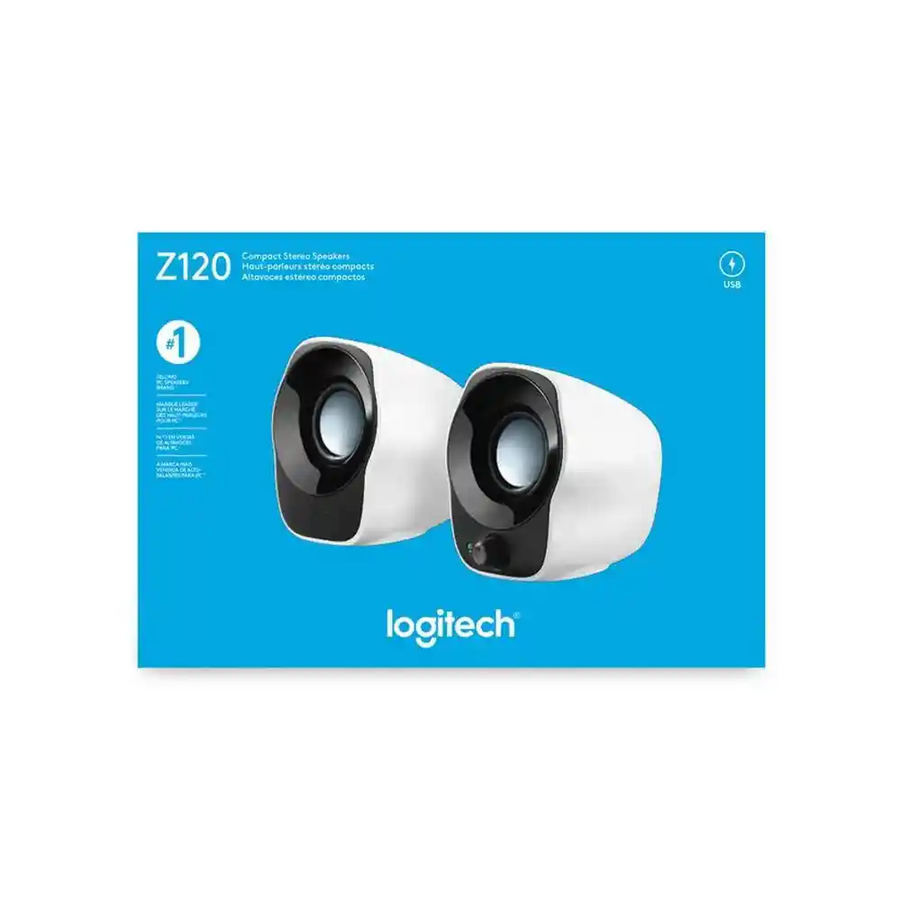 Parlante de Computación Logitech Z120 Stereo 1.2 Watts Blanco-ne