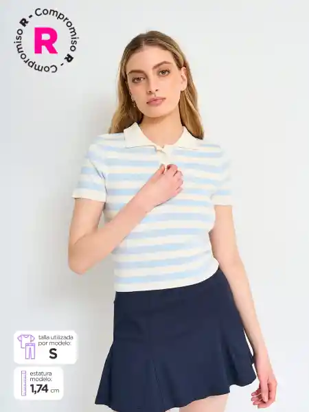 Index Polera Manga Larga Denave P5 Color Celeste S S25